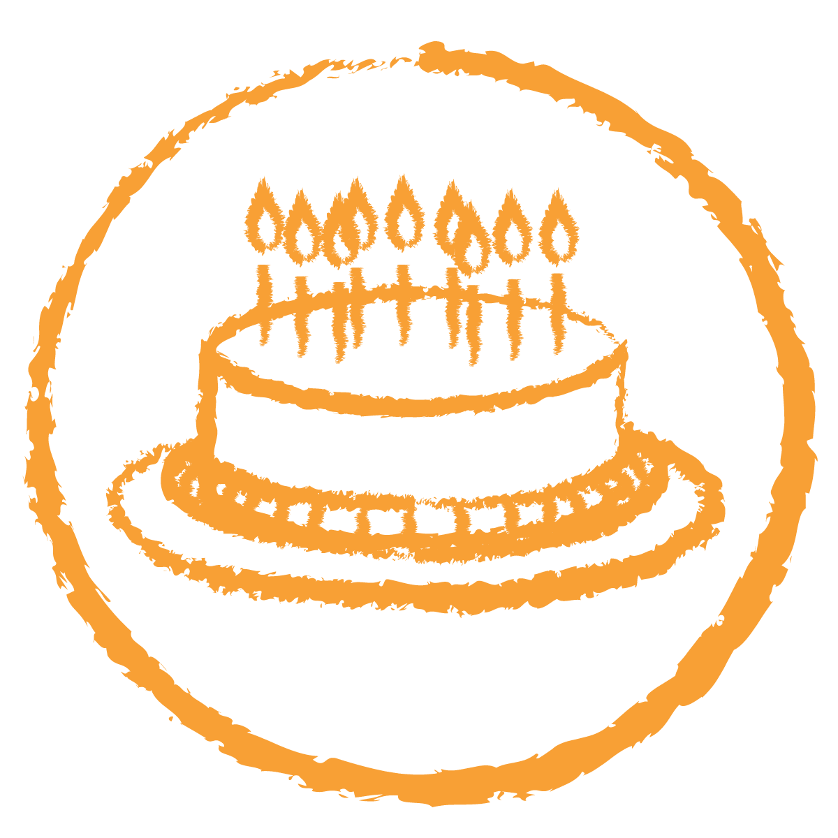 birthday cake orange